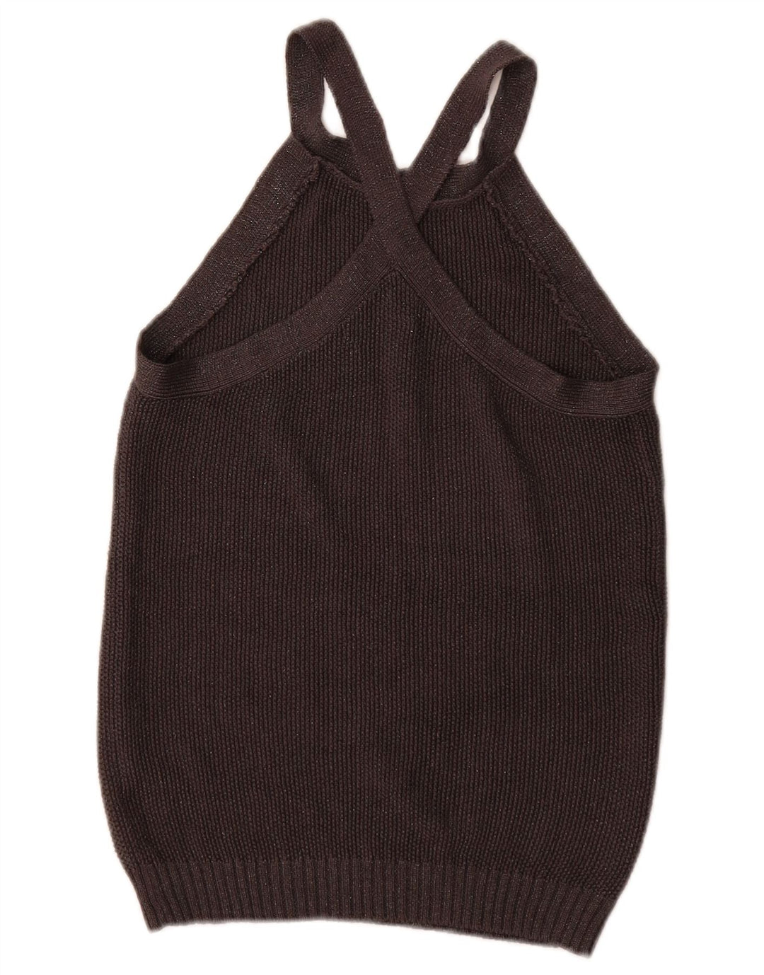 Massimo Dutti Débardeur pour femme UK 12 Medium Noir Soie