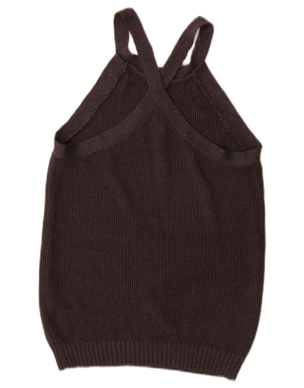 Massimo Dutti Débardeur pour femme UK 12 Medium Noir Soie