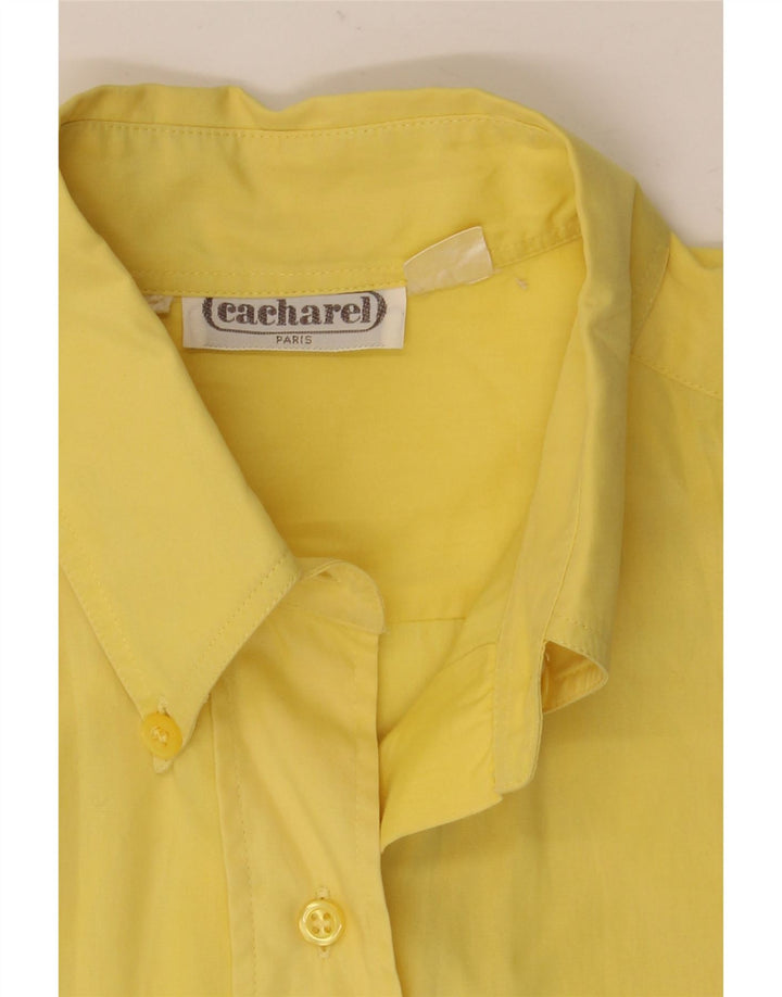 Cacharel Chemise Femme UK 14 Large Jaune