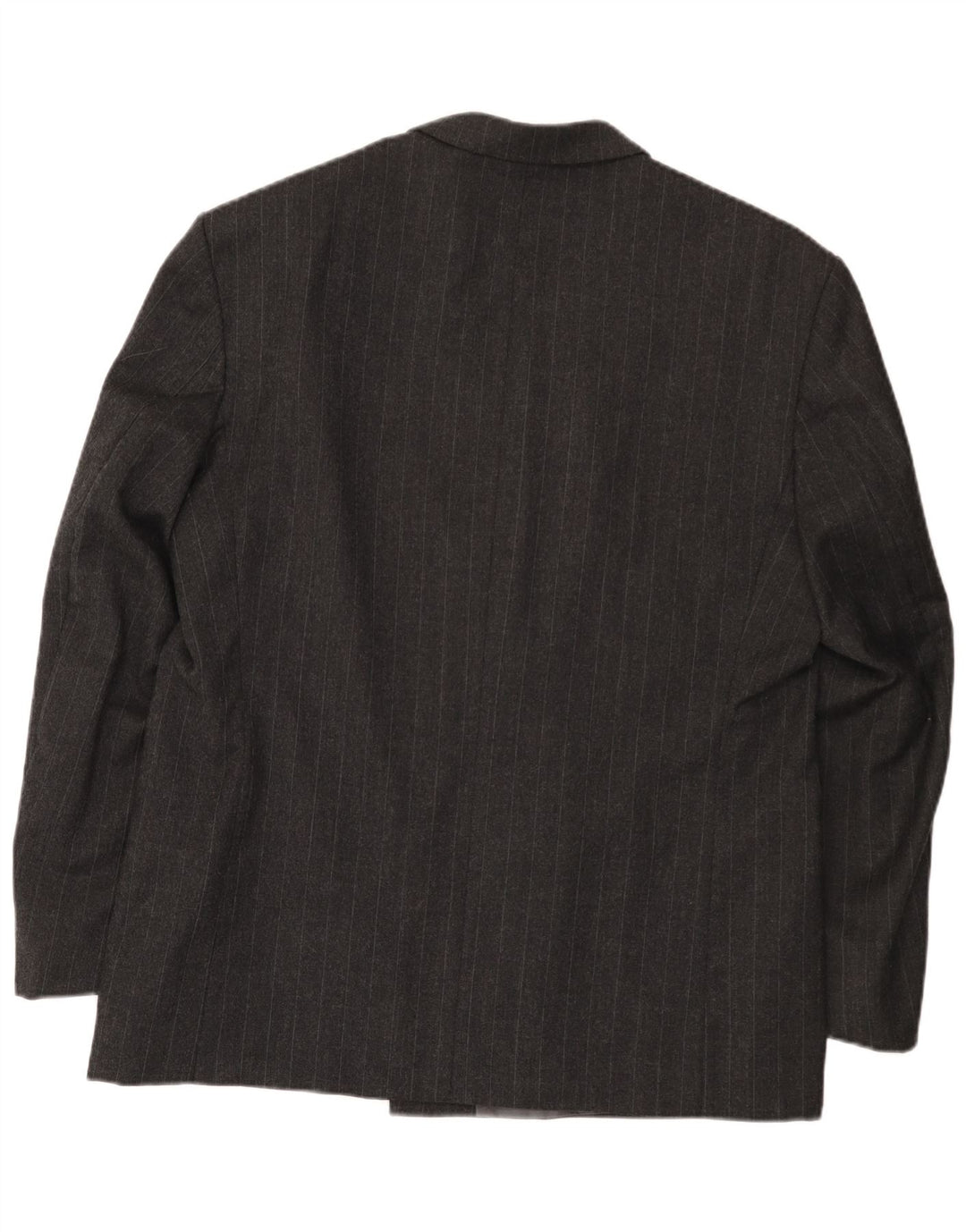 vintage Mens Double Breasted Blazer Veste EU 54 2XL Gris Pinstripe Laine