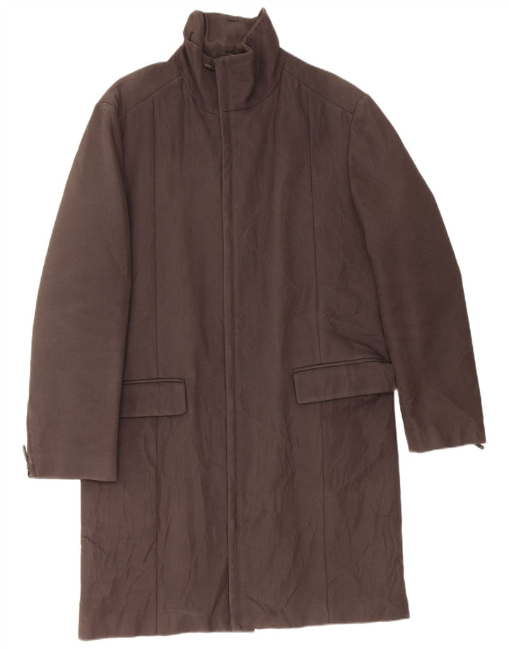 Exte Manteau Homme IT 48 Marron Moyen Cupro