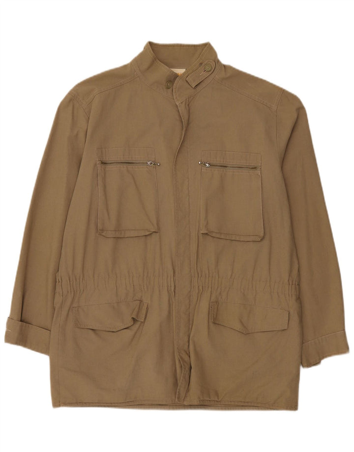 veste utilitaire homme vintage EU 48 coton kaki moyen