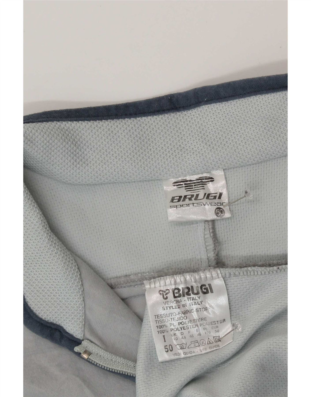 Brugi Veste de Survêtement Homme IT 50 Gris Moyen Colorblock Polyester