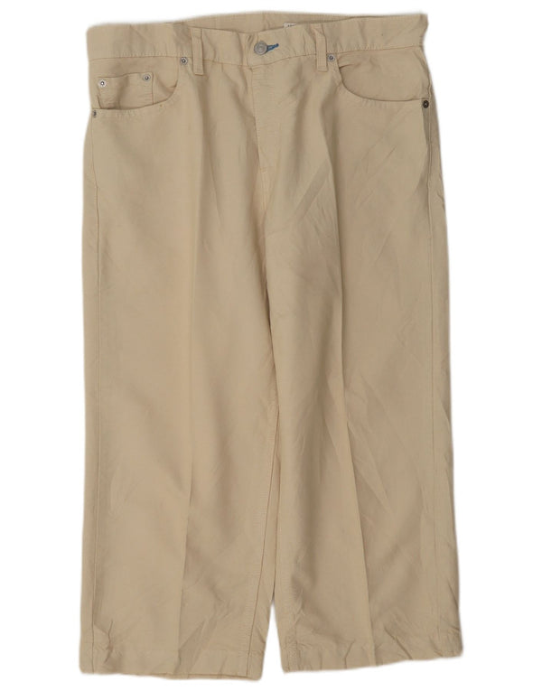 Levi's Pantalon Capri Taille Haute 577 Femme US 12 Large W34 L22 Beige