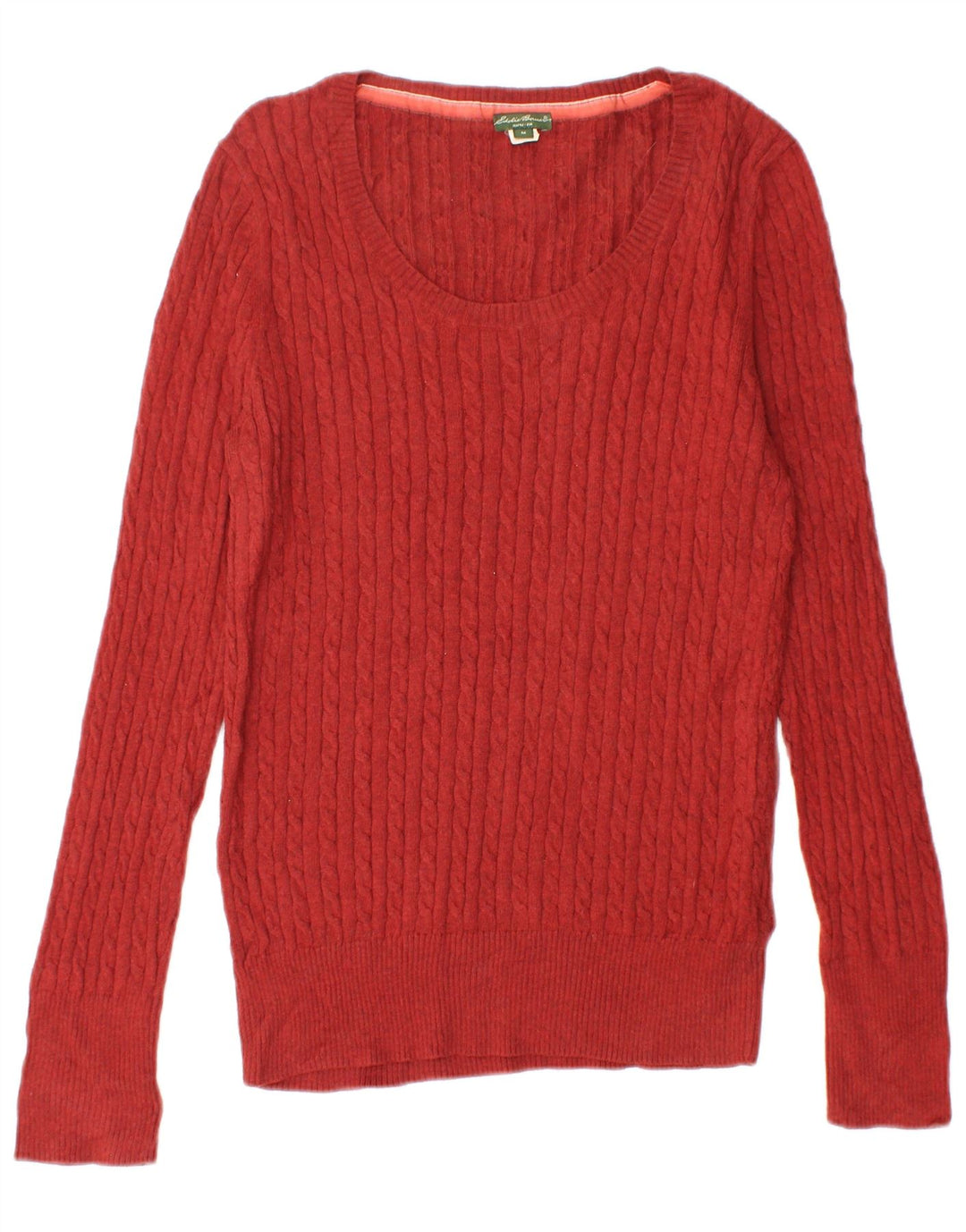 EDDIE BAUER Pull Seattle pour femme à col bateau UK 12 Rouge moyen