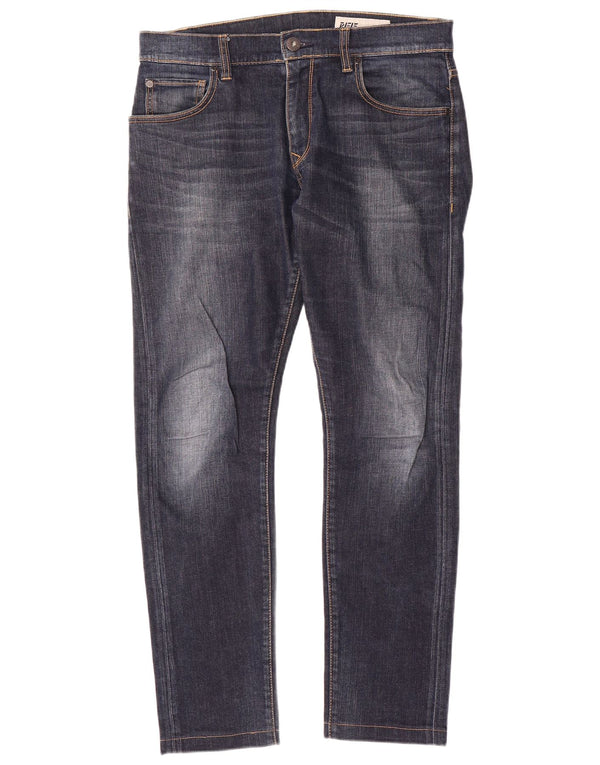 Rifle Mens Slim Jeans W32 L31 Navy Blue Cotton