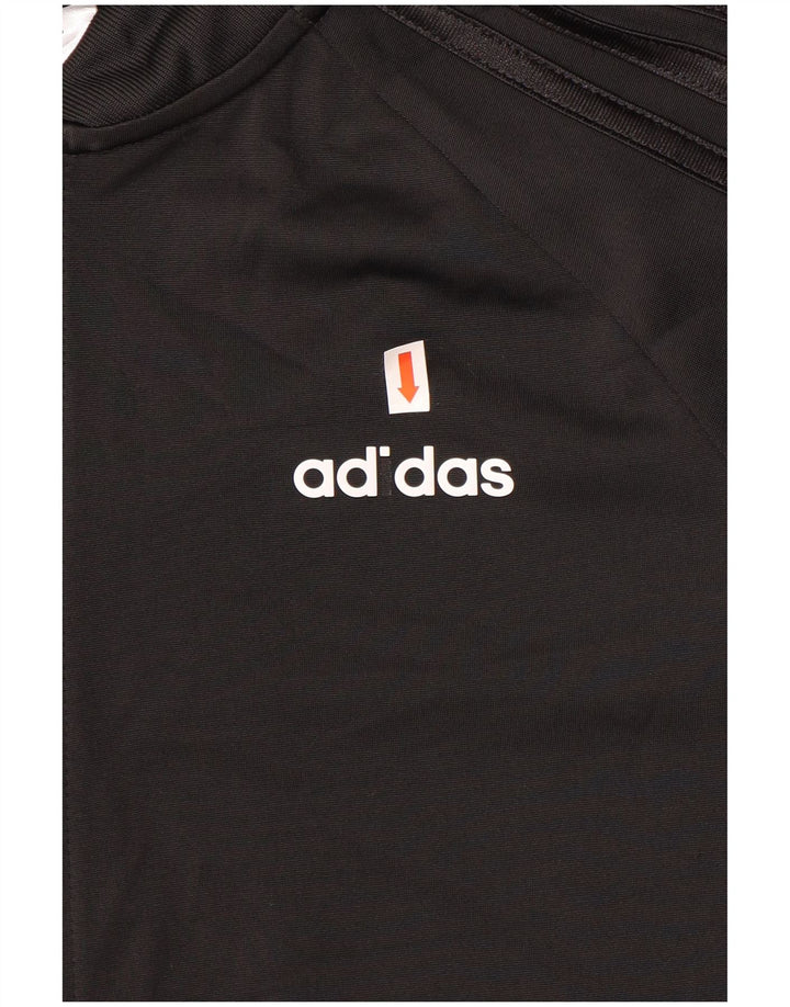 Adidas Veste de survêtement pour femme UK 8/10 Petit Noir Polyester