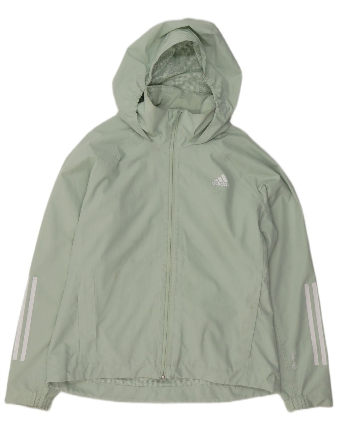 Adidas Veste de pluie à capuche pour femme UK 16/18 Large Vert Polyester