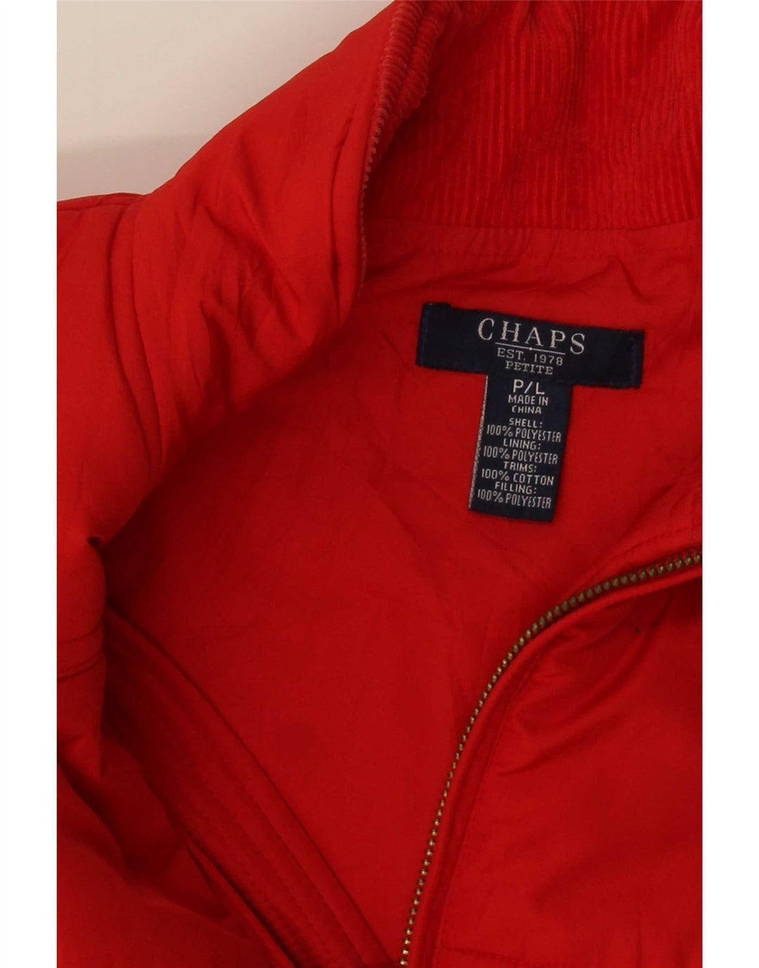 Chaps Gilet rembourré femme UK 16 Large Rouge Polyester