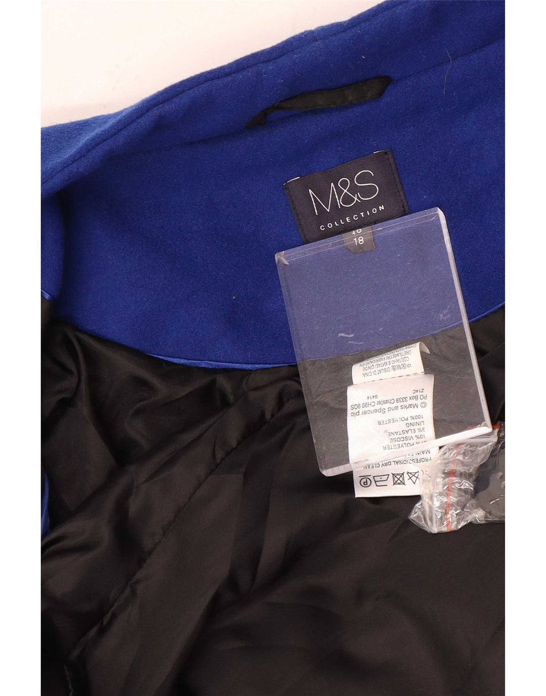 Marks & Spencer Manteau Femme UK 18 XL Bleu Polyester