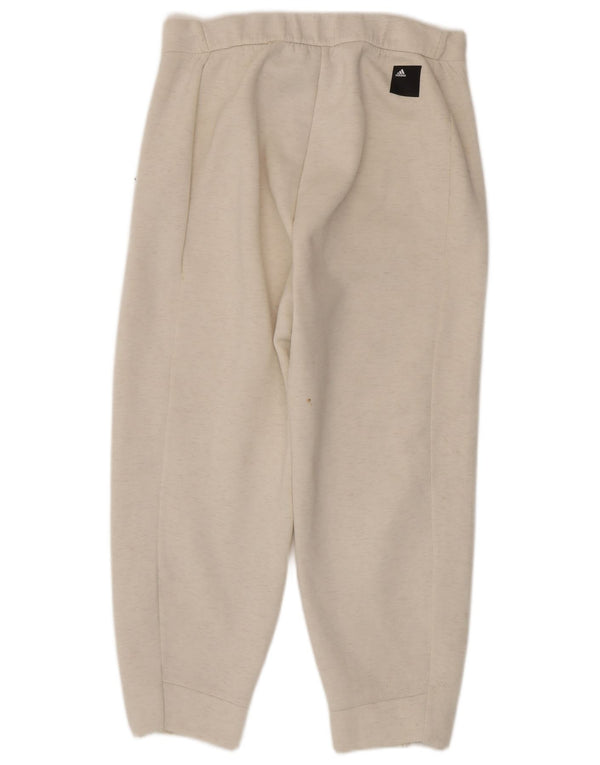 Adidas Pantalon de survêtement pour femme UK 12/14 Coton blanc moyen
