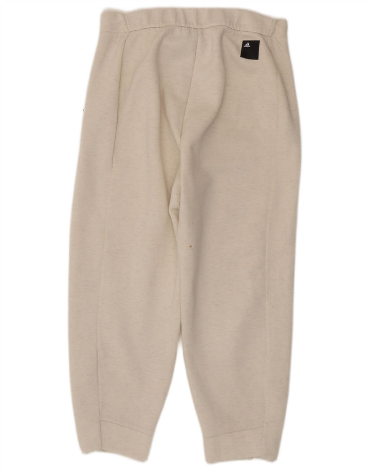 Adidas Pantalon de survêtement pour femme UK 12/14 Coton blanc moyen