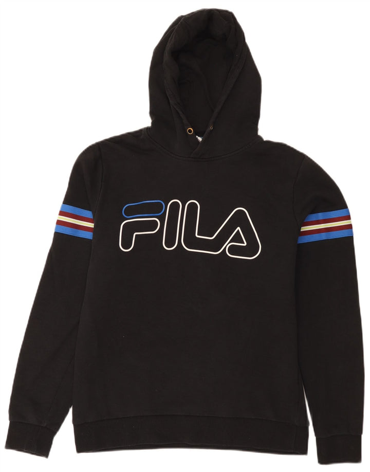 Fila Pull à Capuche Graphique Homme Noir Moyen Coton