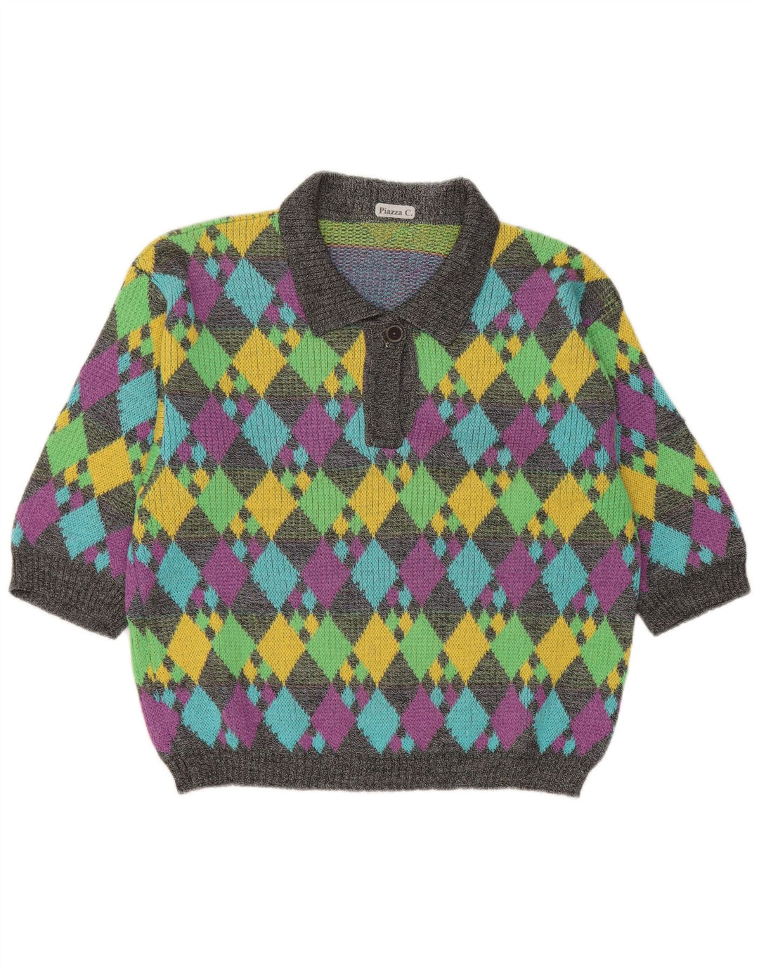Piazza Pull à col polo pour femme UK 14 Medium Multicolore