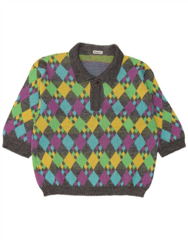 Piazza Pull à col polo pour femme UK 14 Medium Multicolore