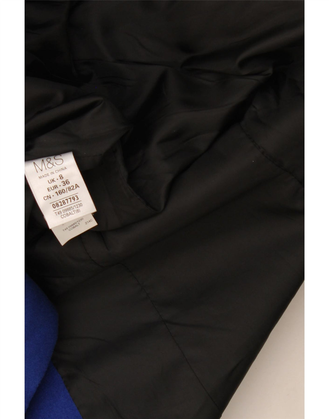 Marks & Spencer Manteau Femme UK 8 Petit Bleu Polyester