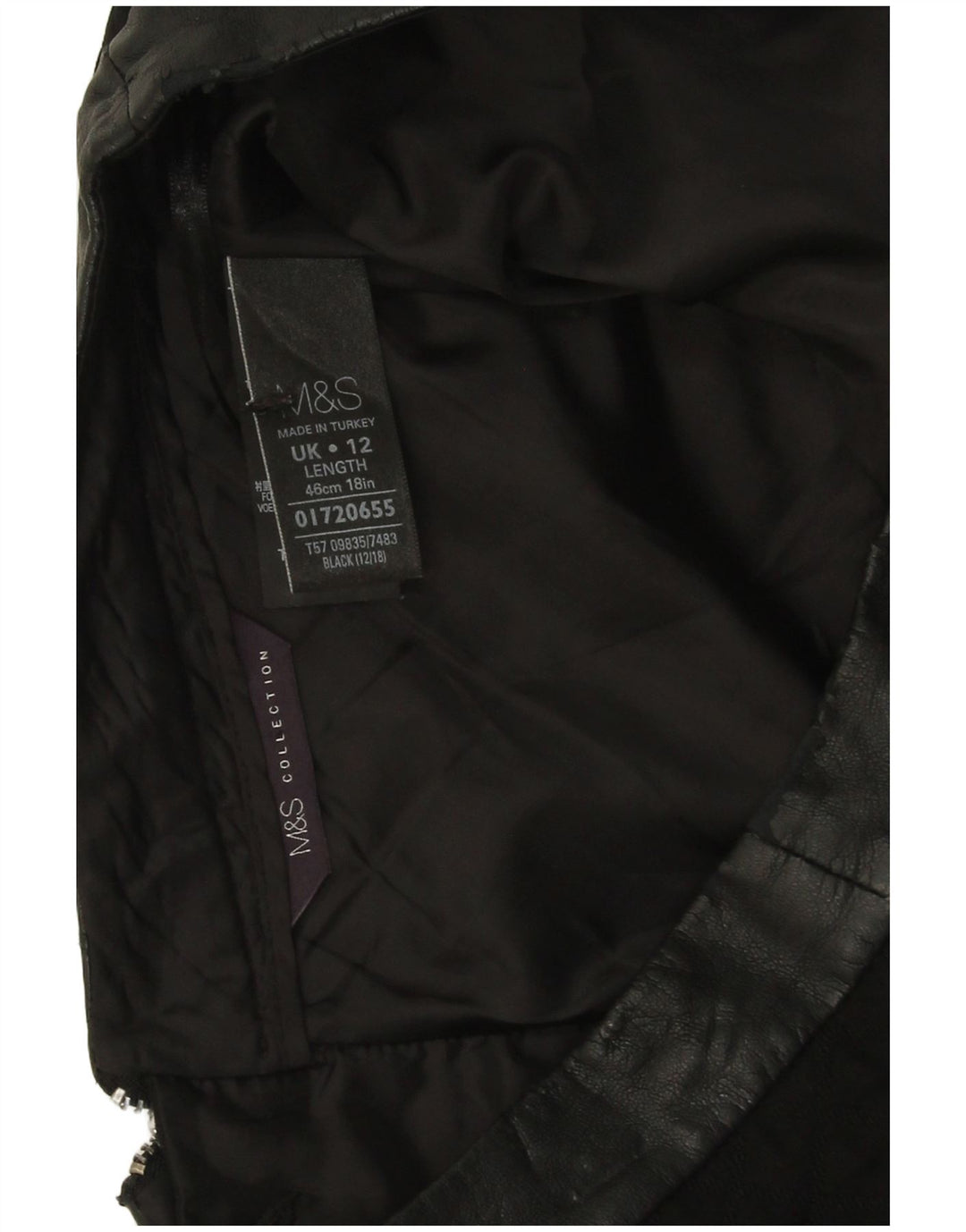 Marks & Spencer Mini-jupe pour femme UK 12 Medium W30 Noir Argyle/Diamant