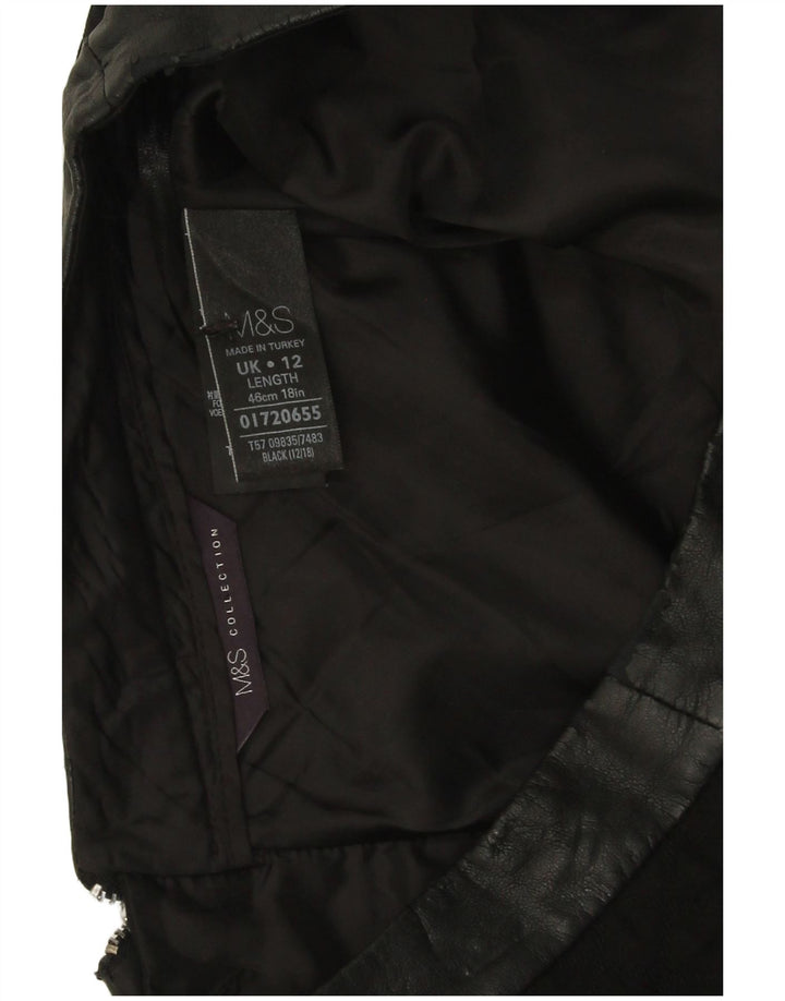 Marks & Spencer Mini-jupe pour femme UK 12 Medium W30 Noir Argyle/Diamant
