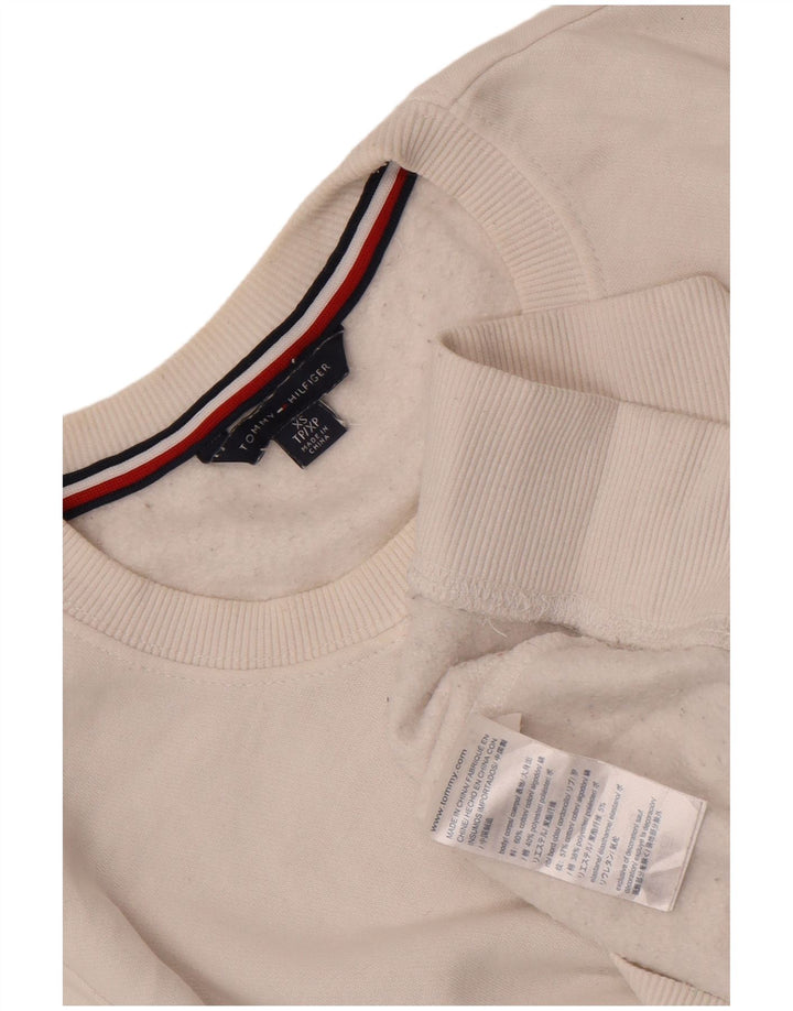 Tommy Hilfiger Sweatshirt Jumper XS Blanc Coton Homme