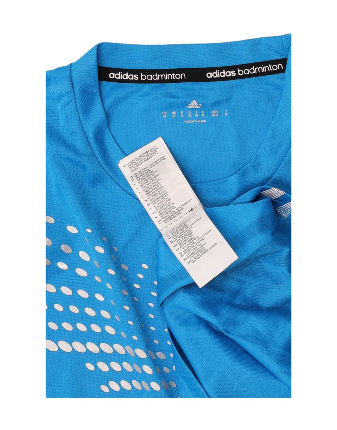 Adidas T-Shirt Homme Bleu Moyen Tacheté Polyester