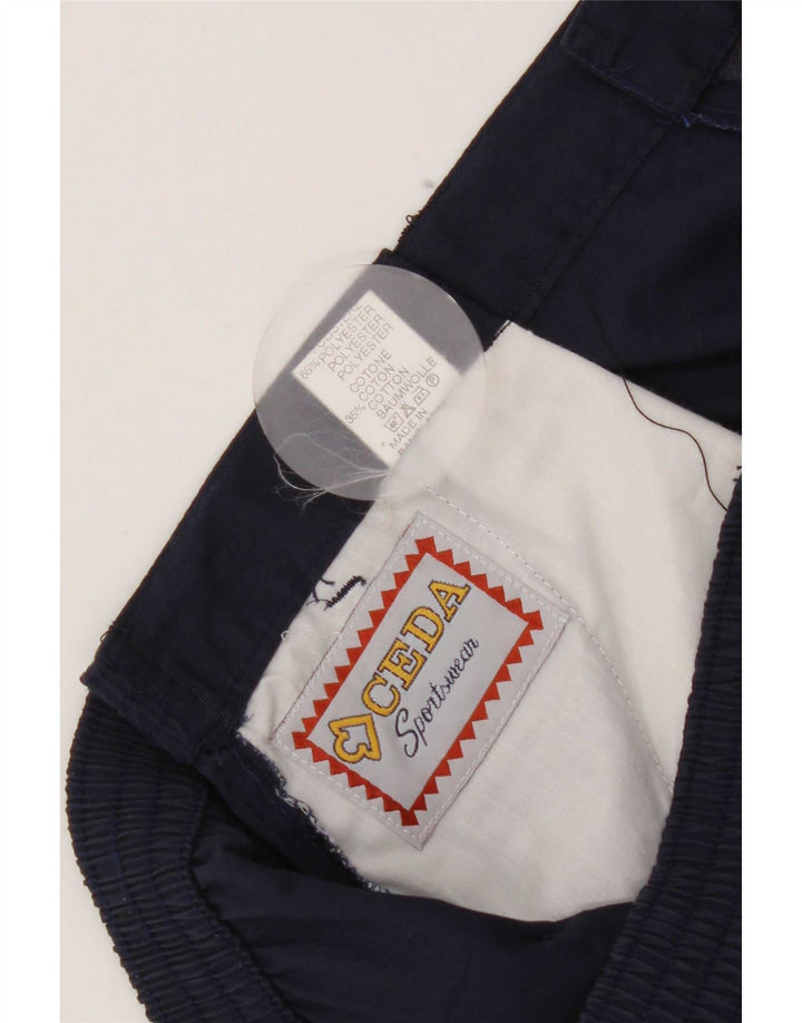 Short Chino Vintage Homme W30 Polyester Bleu Marine Moyen
