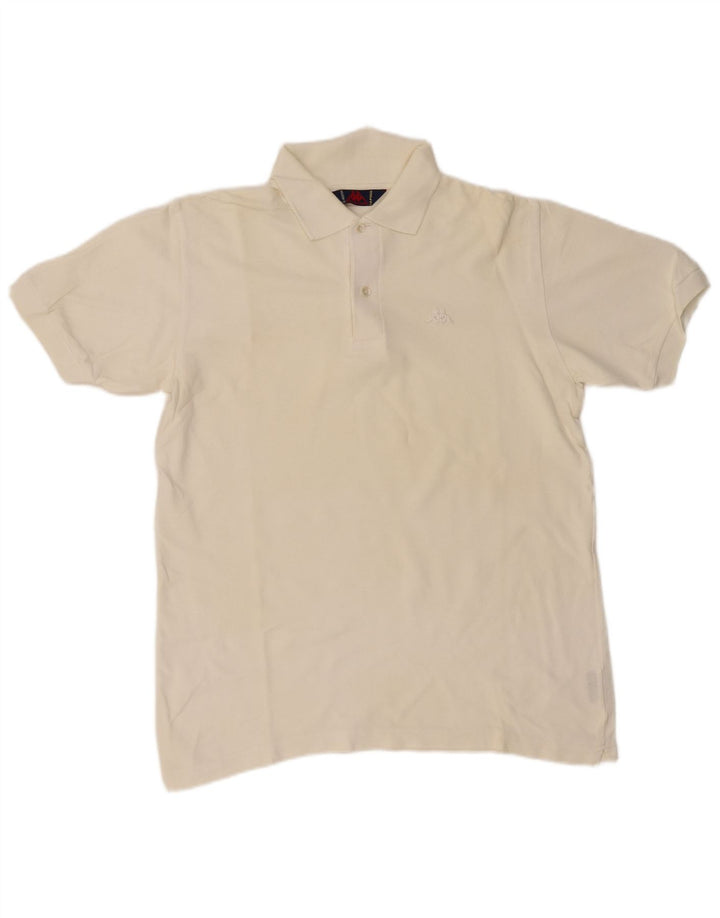 KAPPA Polo Homme Blanc Cassé Moyen Coton