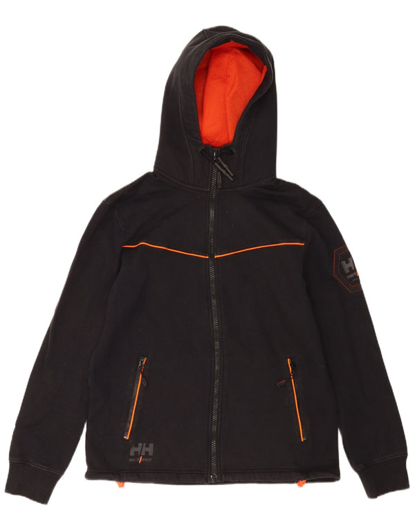 Helly Hansen Pull à capuche zippé graphique pour homme Grand coton noir