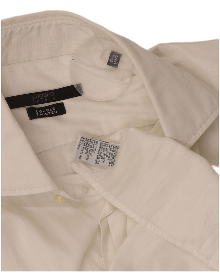 UNGARO Chemise Homme Taille 40 15 1/2 Coton Blanc Moyen