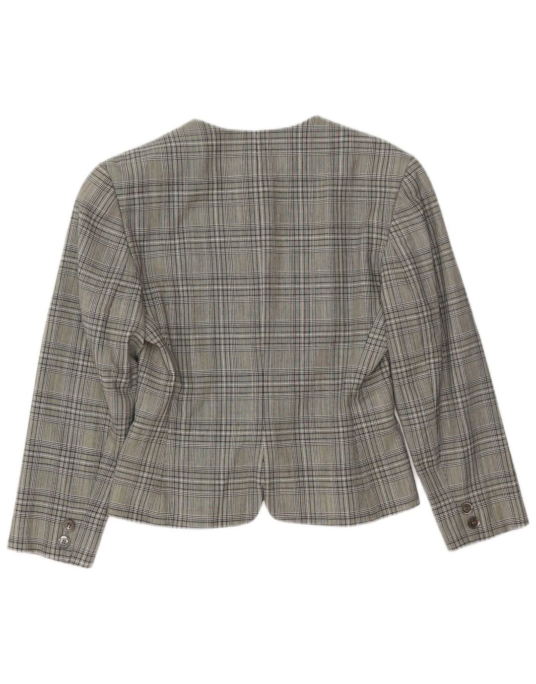 Mouche Veste Blazer 5 Boutons pour Femme UK 14 Pied-de-Poule Gris Moyen