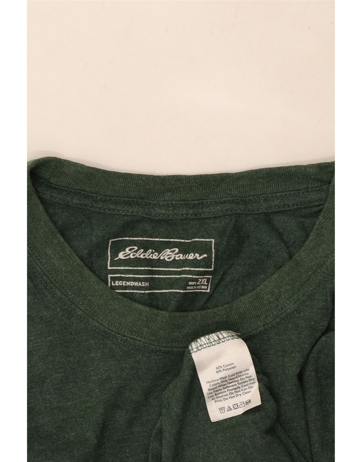 EDDIE BAUER Haut Legendwash à manches longues pour homme en coton vert 2XL