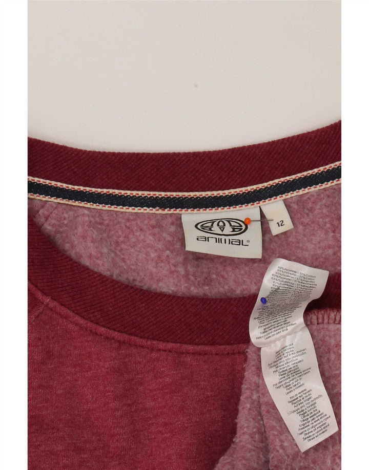 Animal Sweat-shirt graphique pour femme UK 12 Rose moyen Polyester