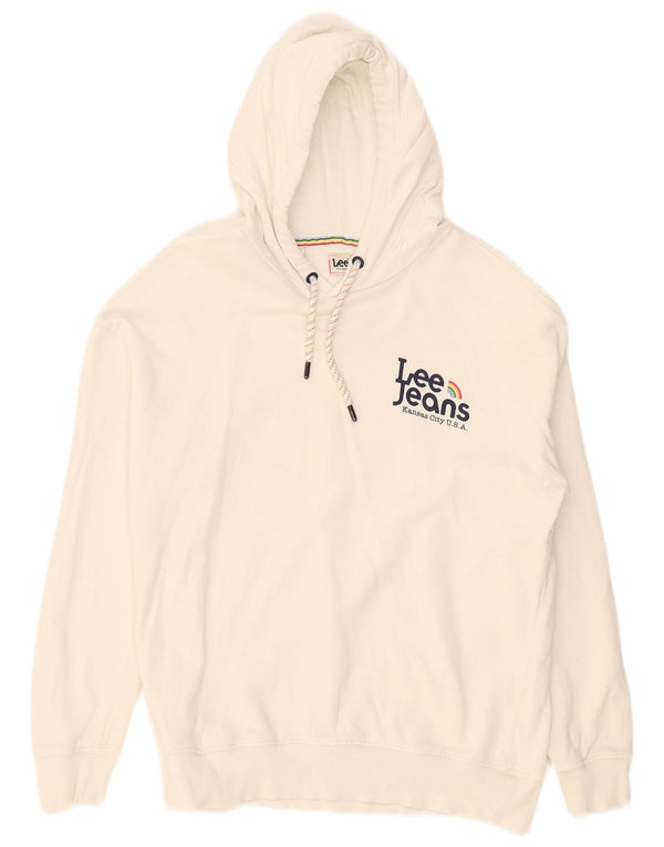 Lee Pull à Capuche Graphique Homme Blanc Petit