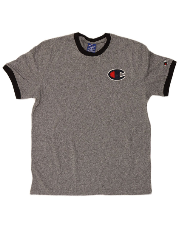 Champion T-Shirt Graphique Homme Grand Gris Moucheté Coton