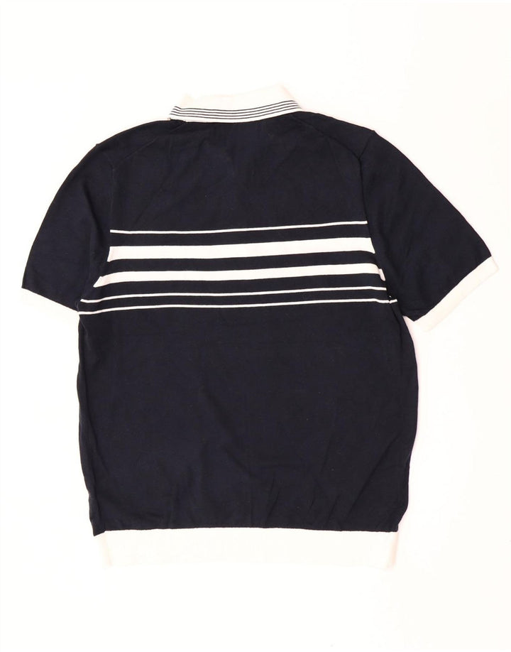 Marks & Spencer Polo Homme Grand Coton Rayé Bleu Marine
