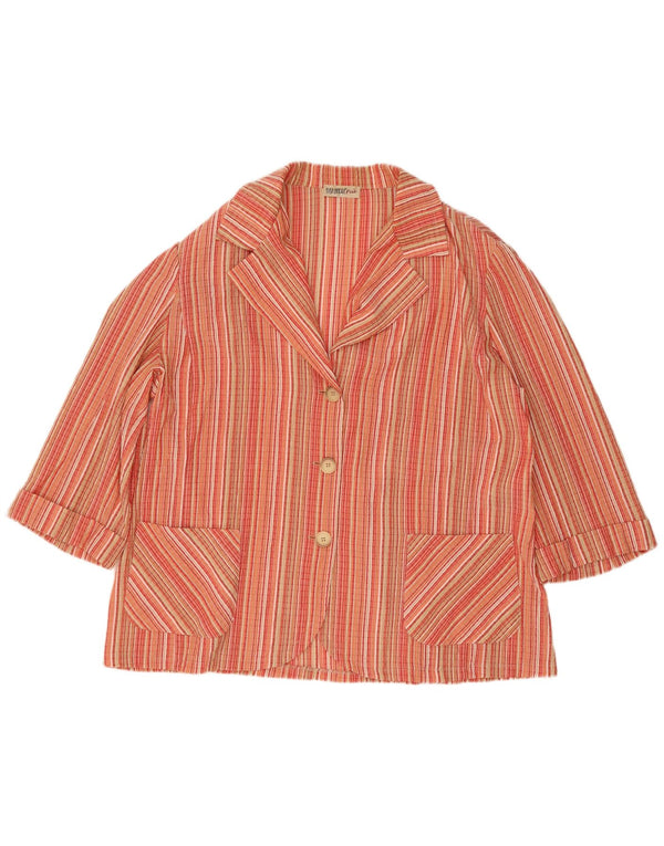 Elisa Landri Veste blazer surdimensionnée à 3 boutons pour femme UK 18 XL Multicolore
