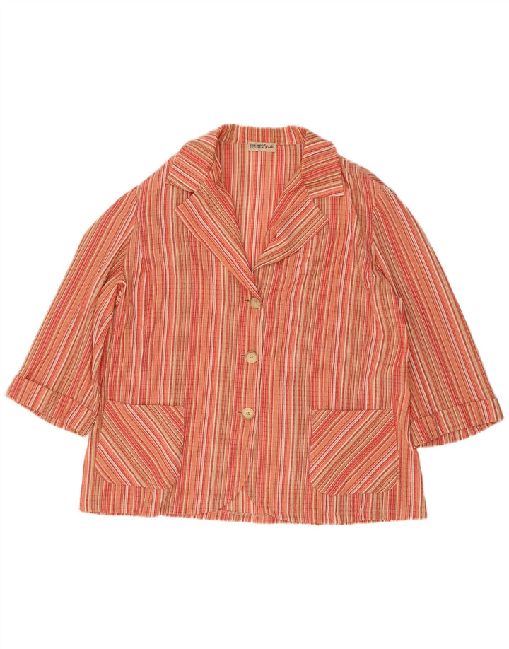 Elisa Landri Veste blazer surdimensionnée à 3 boutons pour femme UK 18 XL Multicolore
