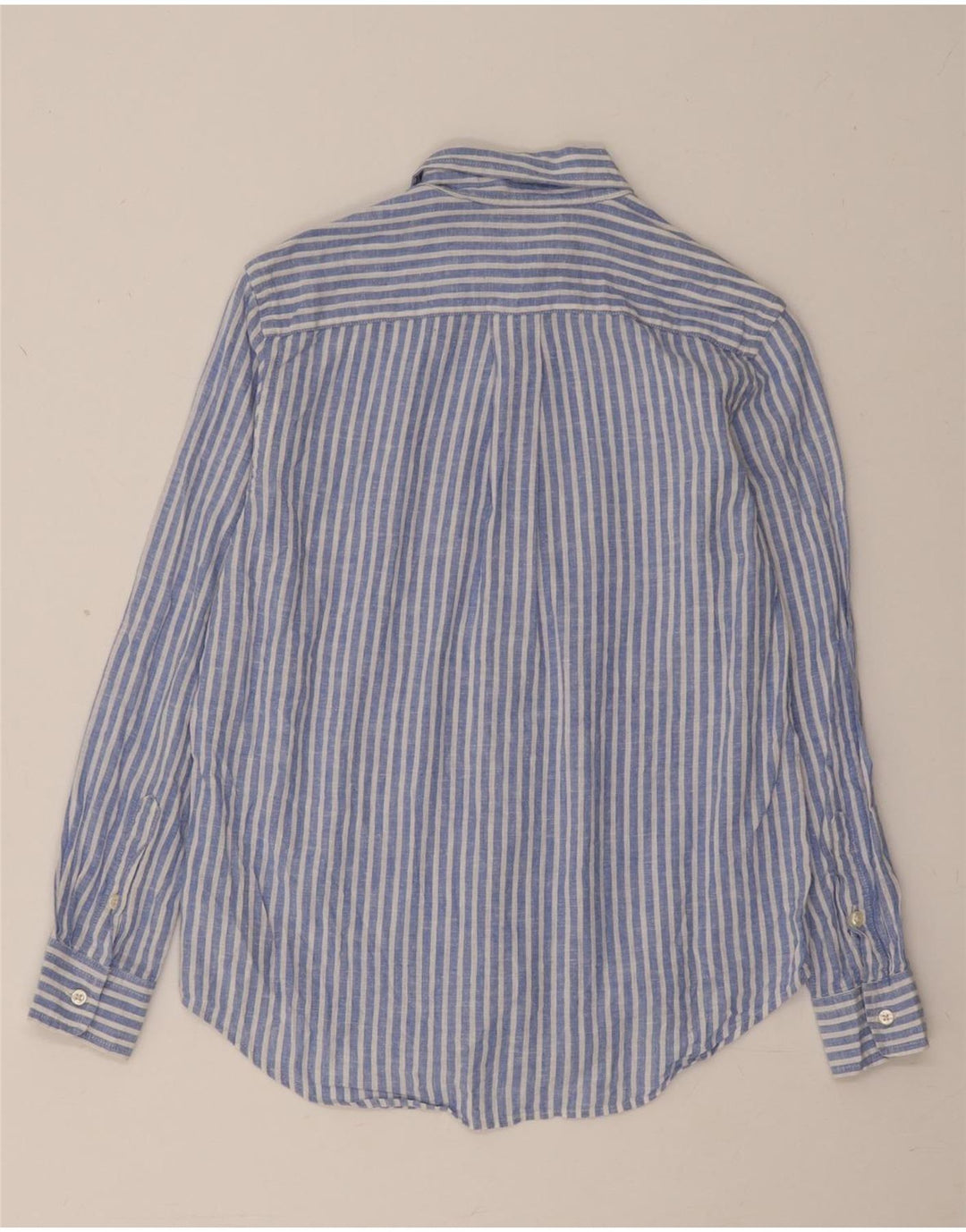 Chemise Ralph Lauren Garçon 10-11 ans Lin Rayé Bleu Moyen