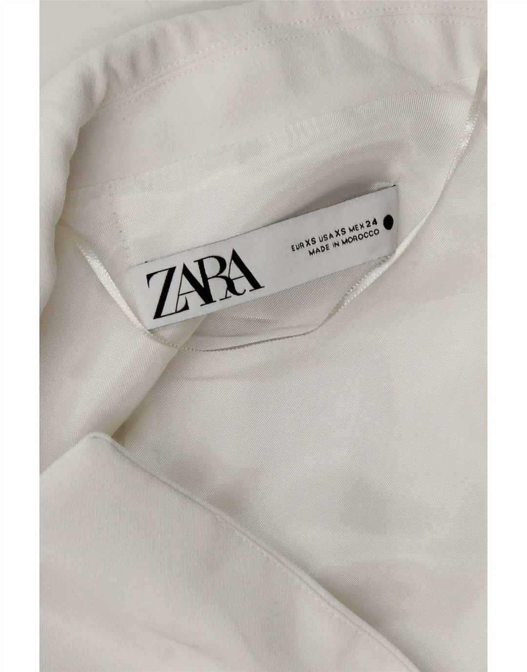 Zara Womens Regular Longline Gilet UK 6 XS Blanc