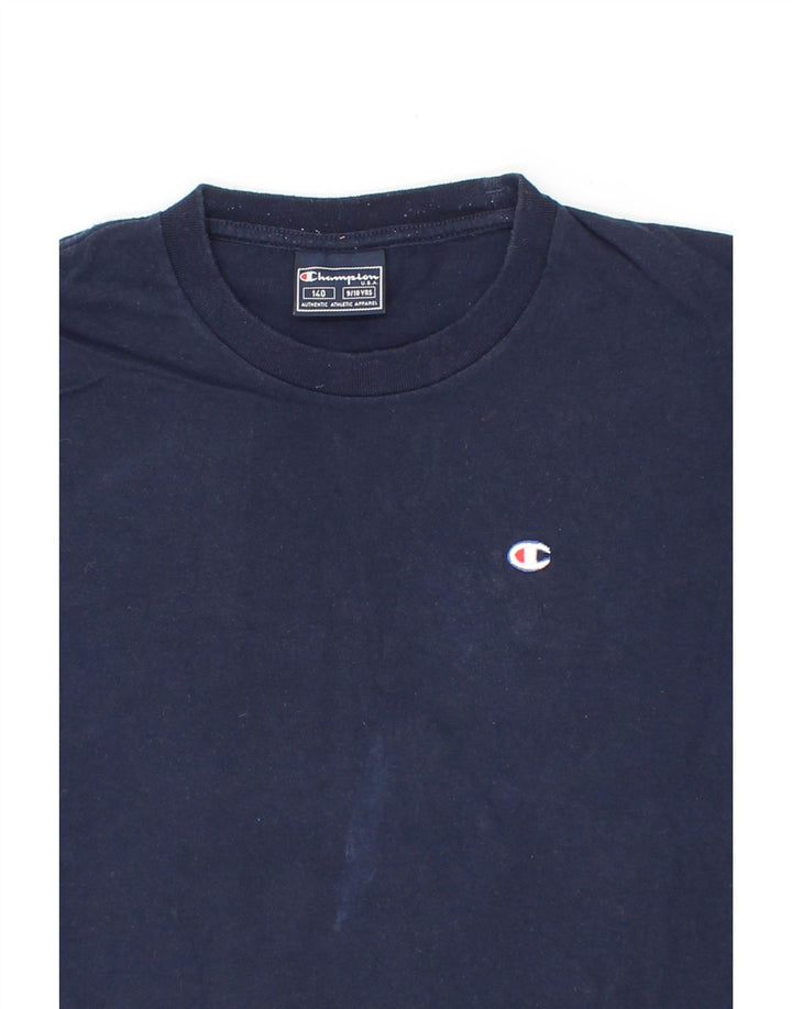 CHAMPION Boys T-Shirt Top 9-10 Years Medium  Navy Blue Cotton Vintage Champion and Second-Hand Champion from Messina Hembry 