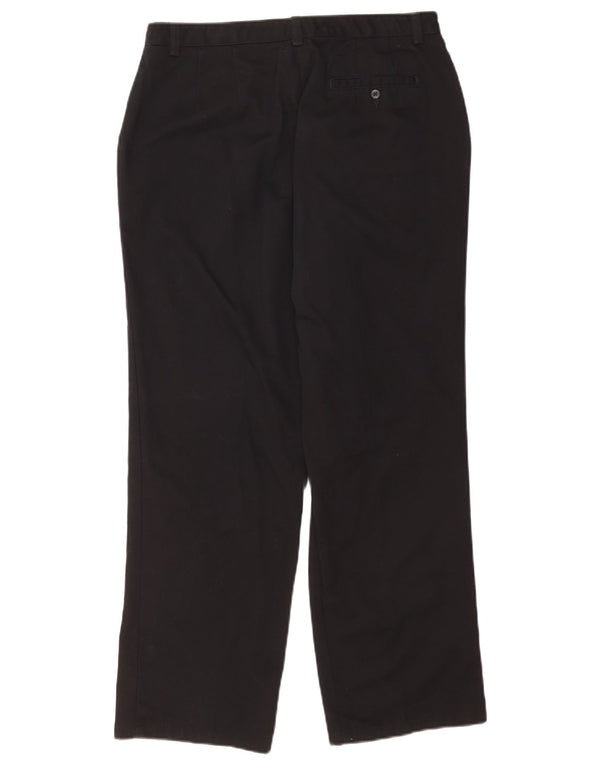 Eddie Bauer Pantalon chino droit pour femme US 12 Large W31 L28 Coton noir