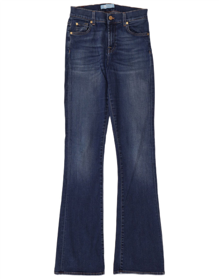 7 FOR ALL MANKIND Jean évasé Femme W26 L35 Bleu Coton