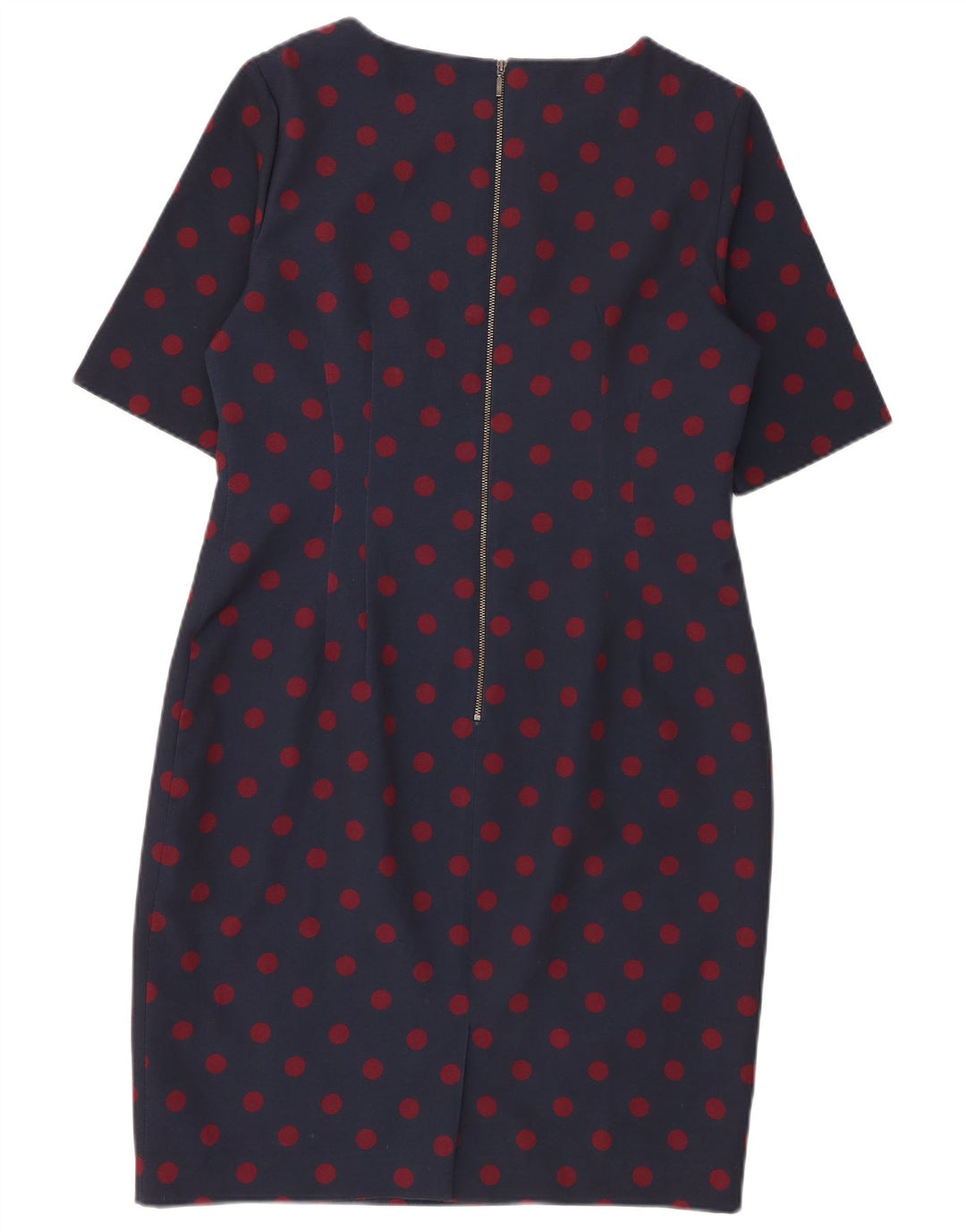 Hobbs Robe fourreau pour femme UK 44 Polyester à pois bleu marine moyen