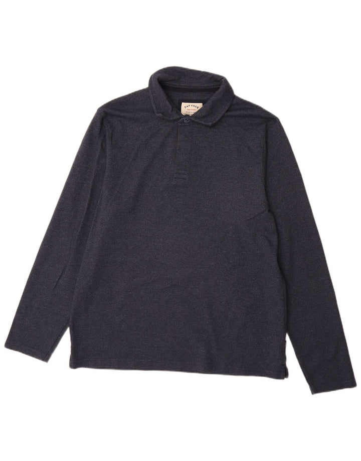 Fat Face Polo à Manches Longues Homme XL Bleu Marine Coton