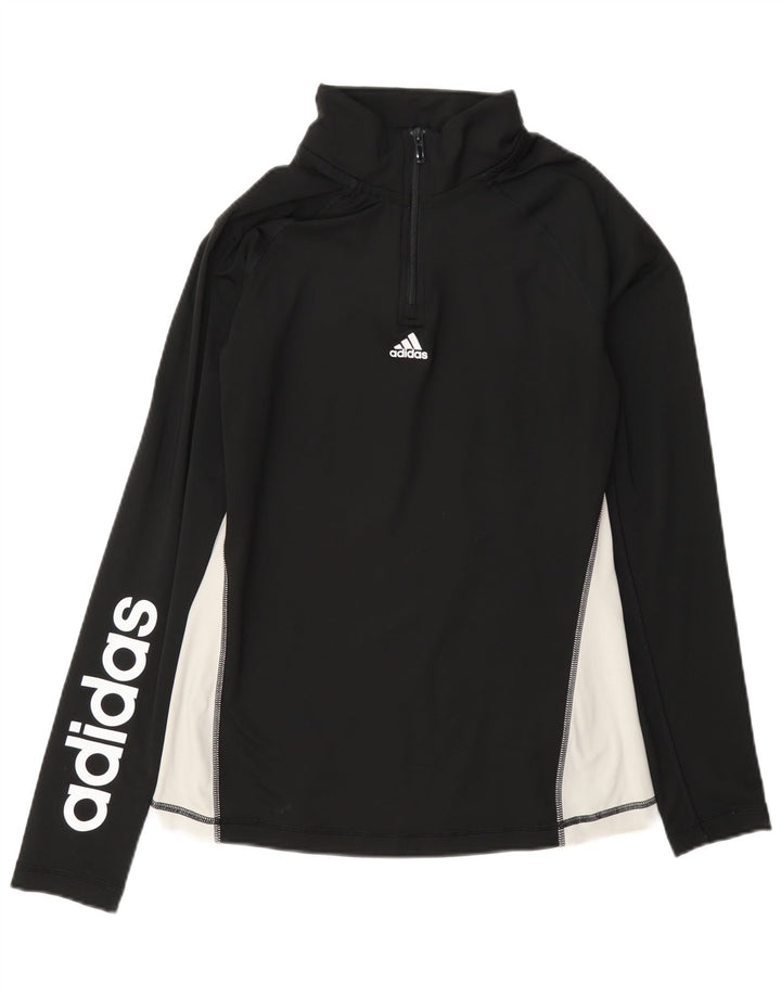 Adidas Haut de survêtement graphique pour femme UK 12/14 Noir moyen