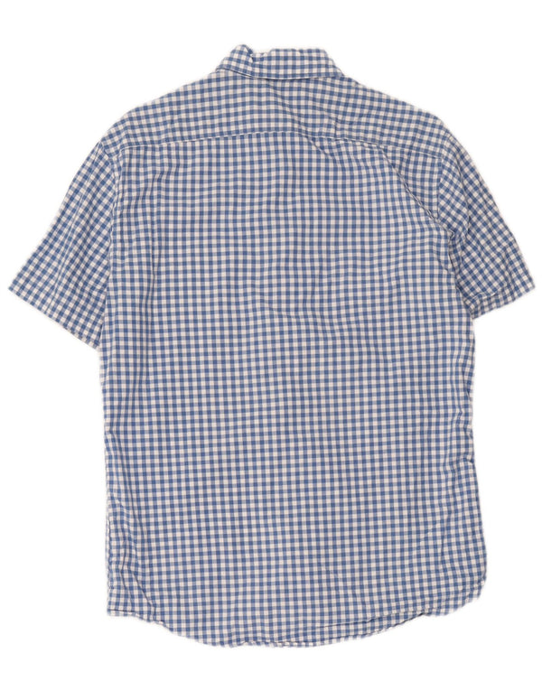 Esprit Chemise à Manches Courtes Regular Fit Homme Bleu Moyen Vichy Coton