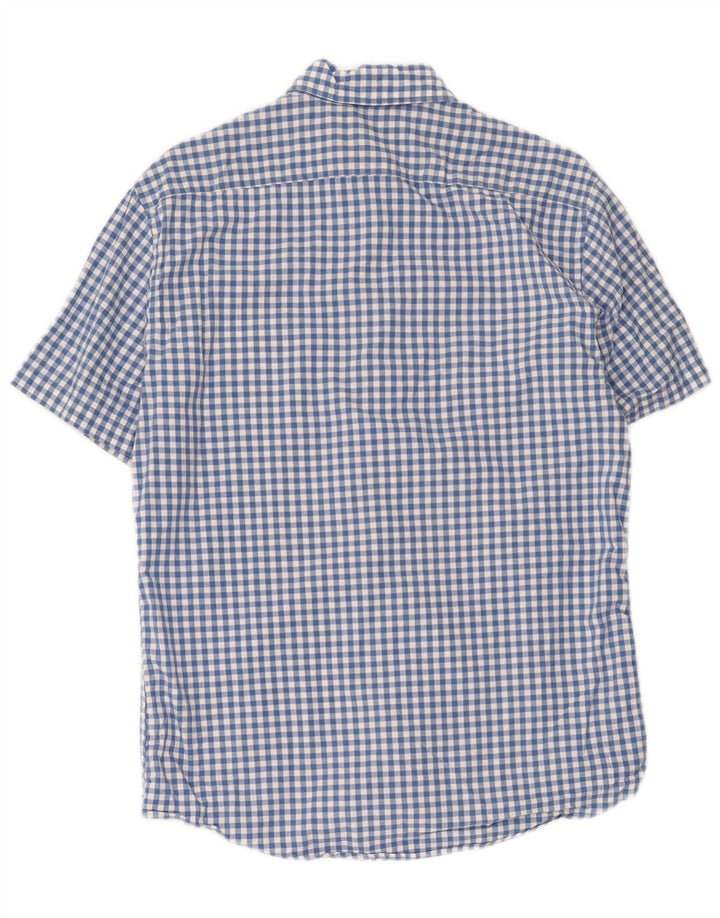 Esprit Chemise à Manches Courtes Regular Fit Homme Bleu Moyen Vichy Coton