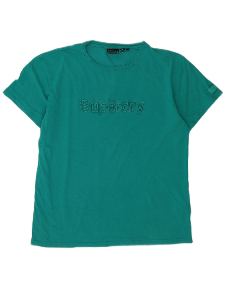 Superdry T-Shirt Graphique Haut Petit Vert Coton Homme