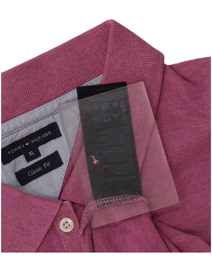 TOMMY HILFIGER Polo Coupe Classique Femme UK 18 XL Coton Rose