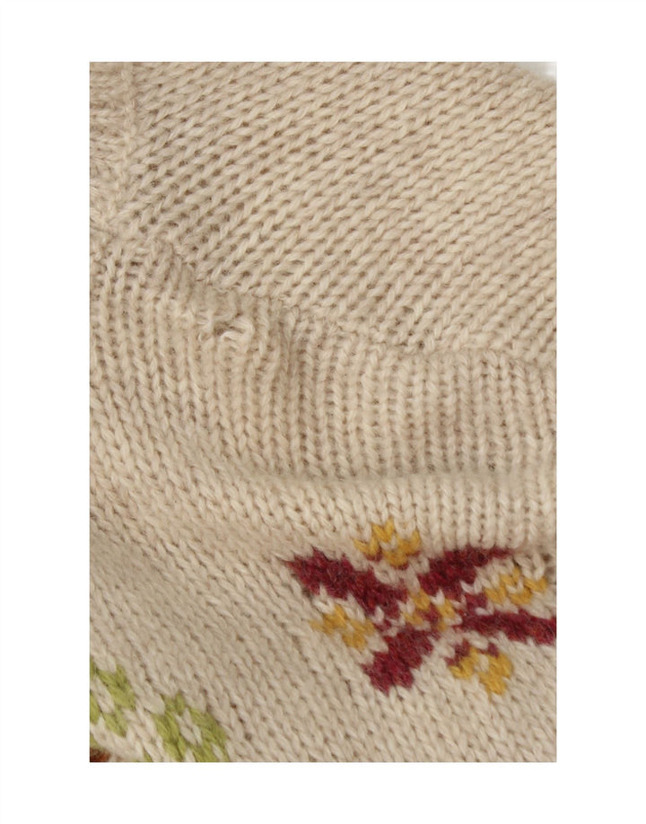 BENETTON Womens Turtle Neck Jumper Sweater UK 12 Medium Off White