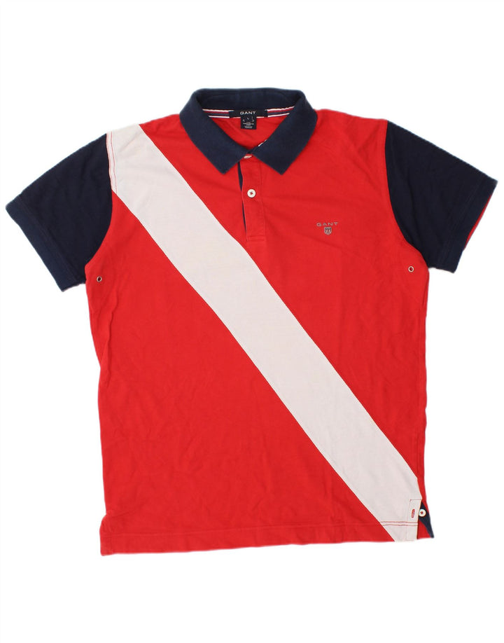 Gant Polo Homme Large Rouge Colourblock Cotton